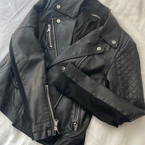 Express Moto Leather Jacket - Picture 6 of 6